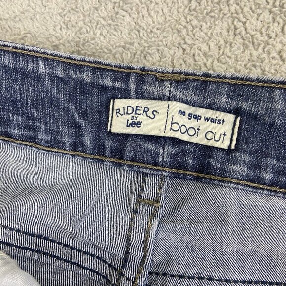 Lee Riders Jeans Women's 14 L (Fits 35x33) Blue Boot Cut‎ No Gap Waist Mid Rise - Picture 7 of 14